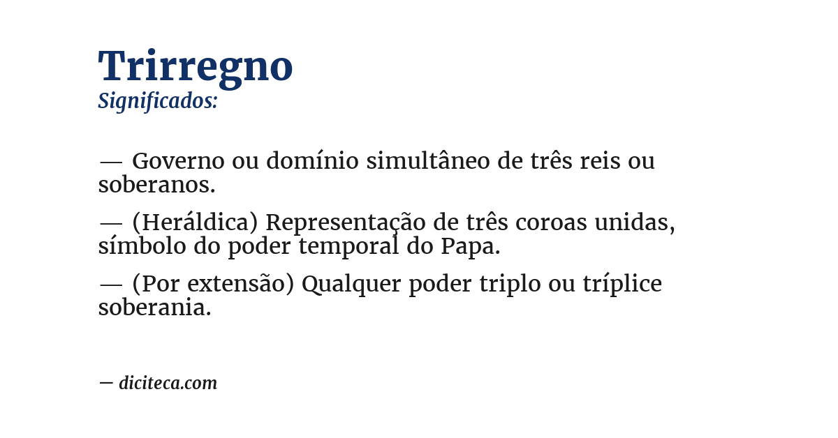 Significado de trirregno