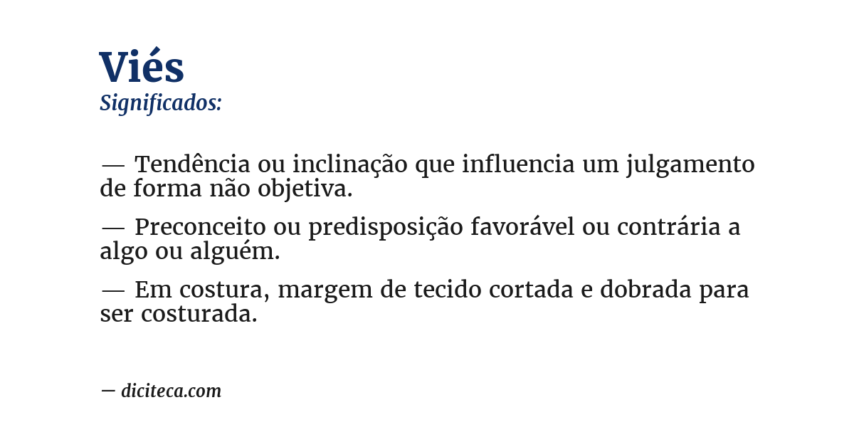 Significado de viés