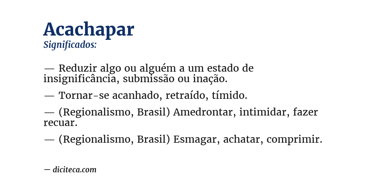 Significado de acachapar