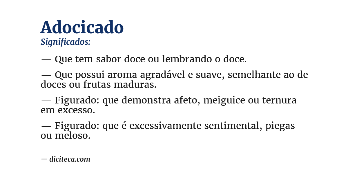 Significado de adocicado