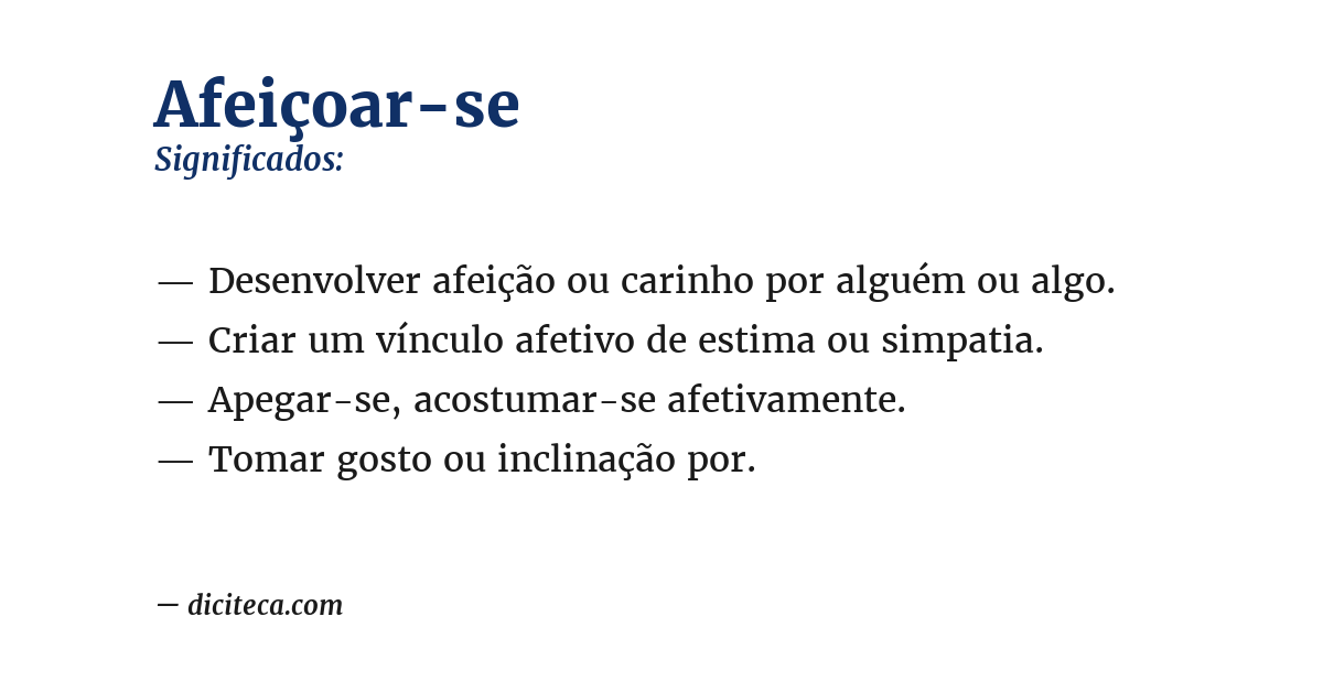 Significado de afeiçoar-se