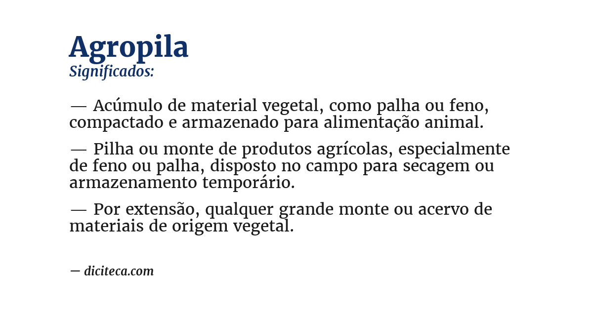 Significado de agropila