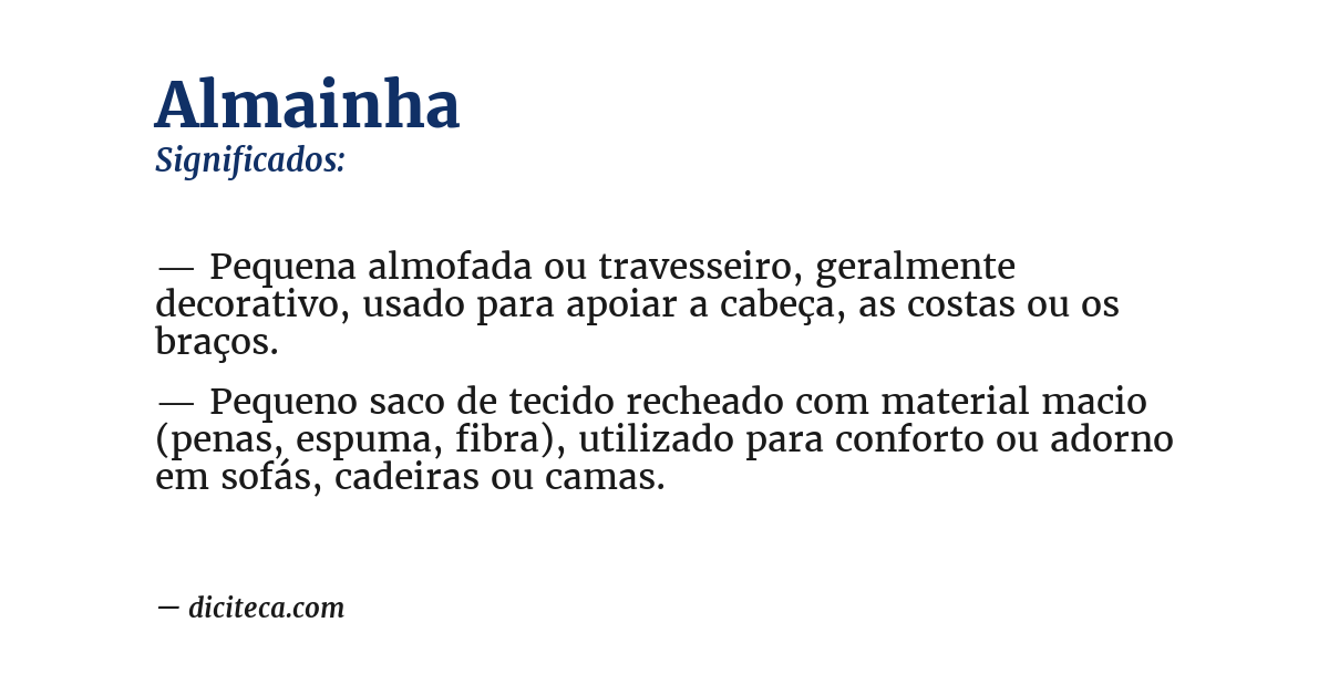 Significado de almainha