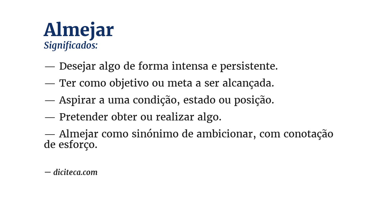 Significado de almejar