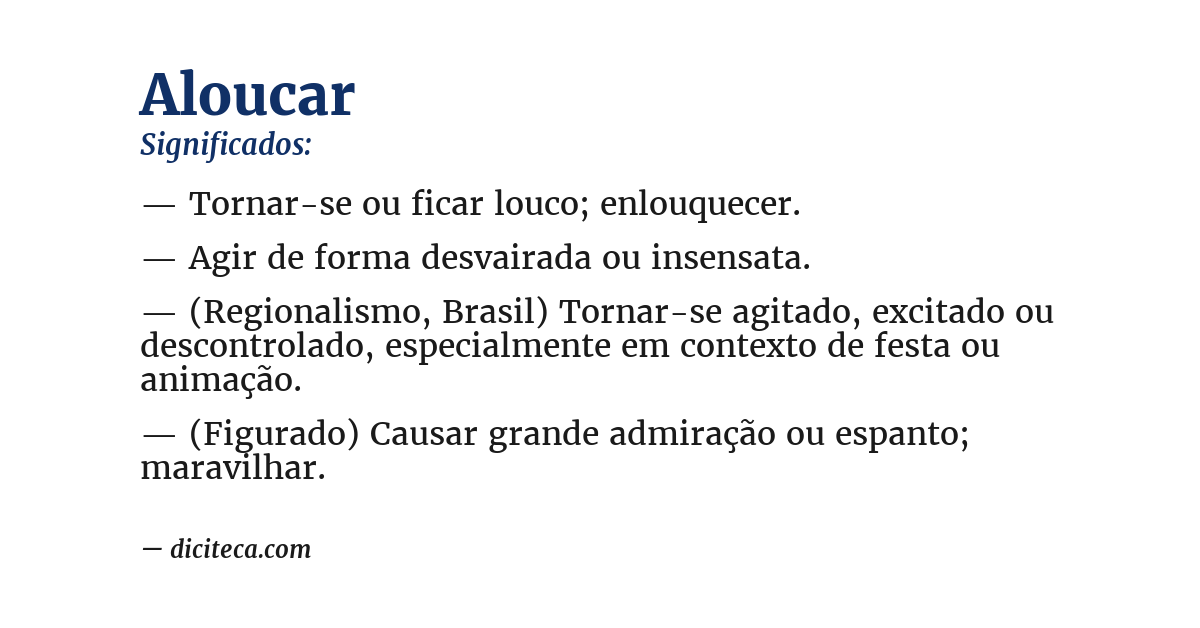 Significado de aloucar