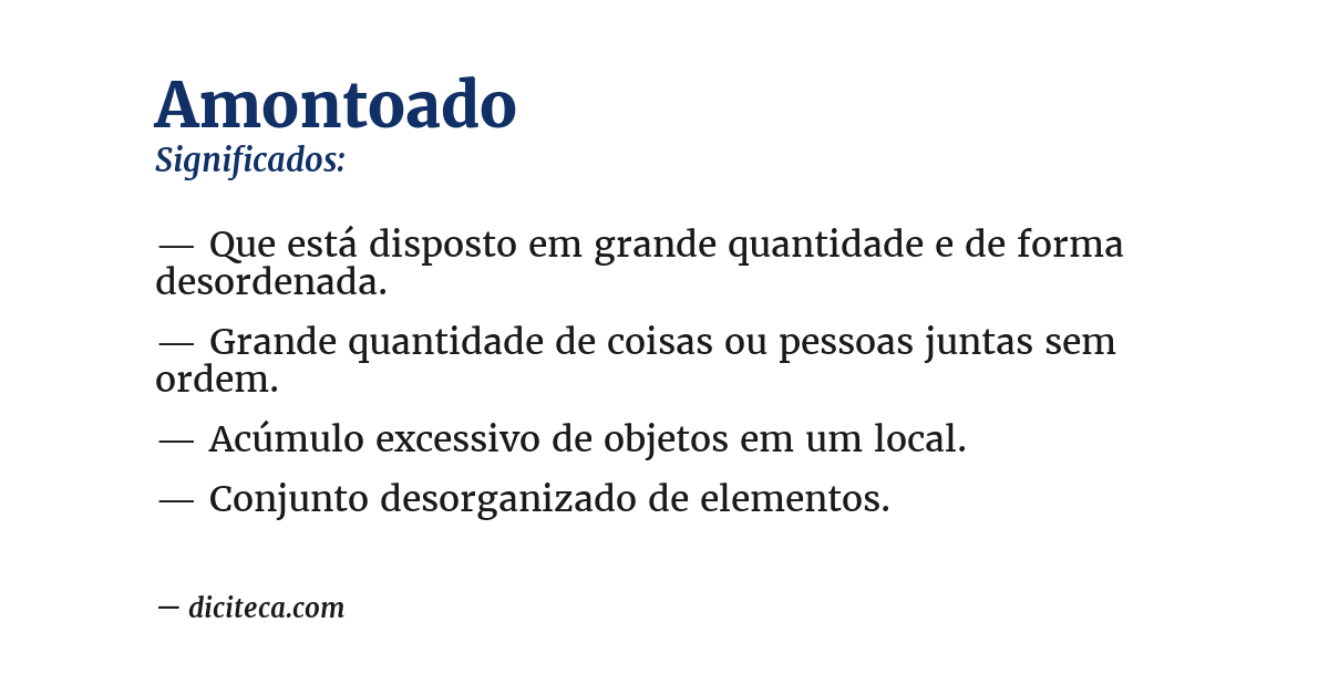 Significado de amontoado