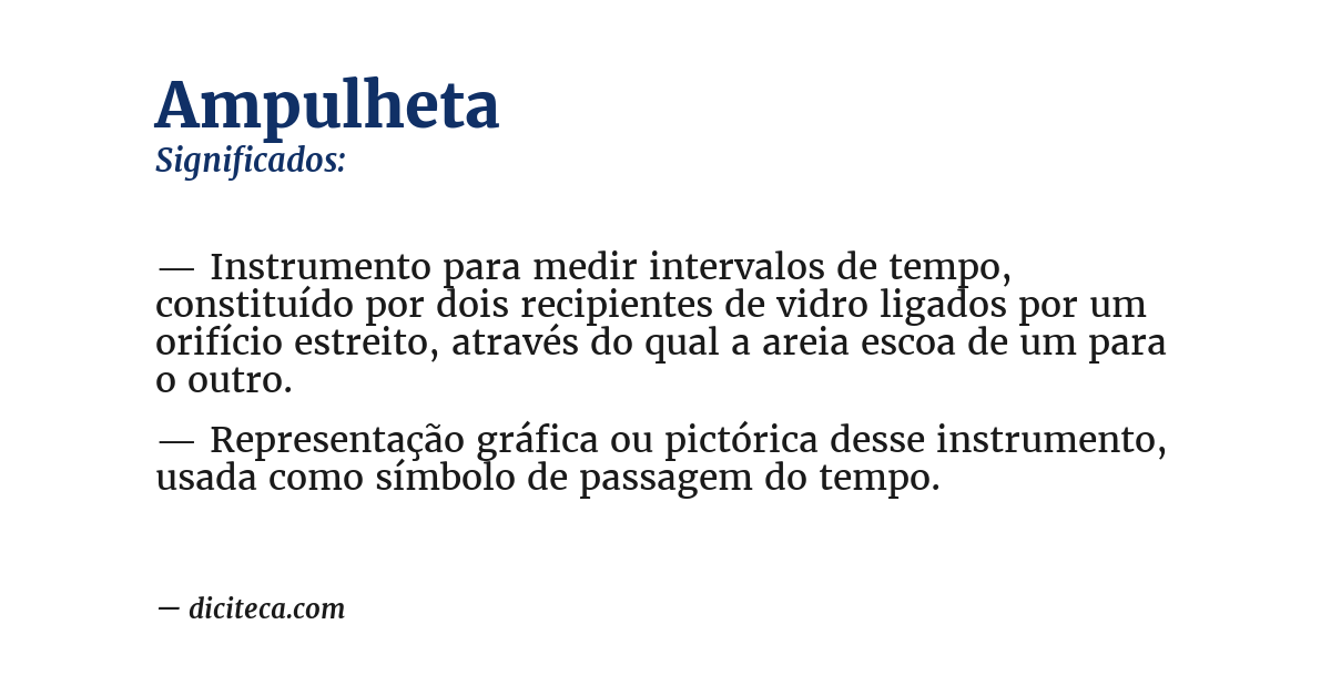 Significado de ampulheta