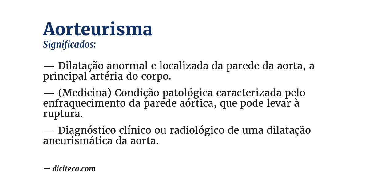Significado de aorteurisma