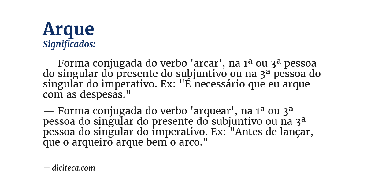 Significado de arque