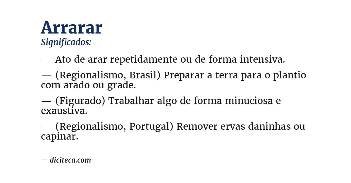 Significado de arrarar