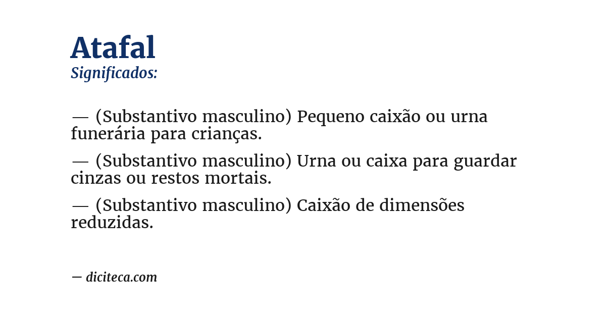 Significado de atafal