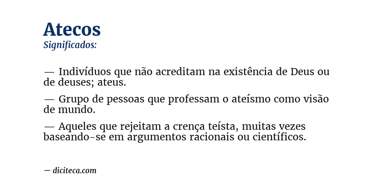 Significado de atecos