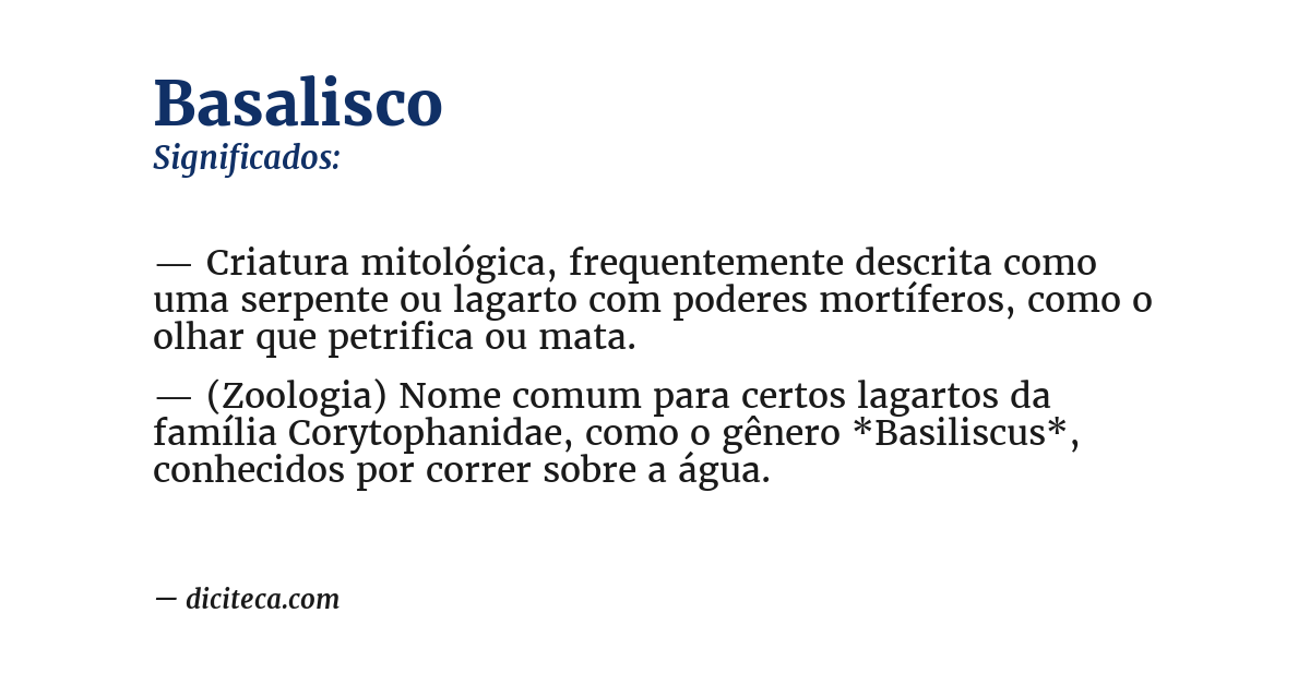 Significado de basalisco