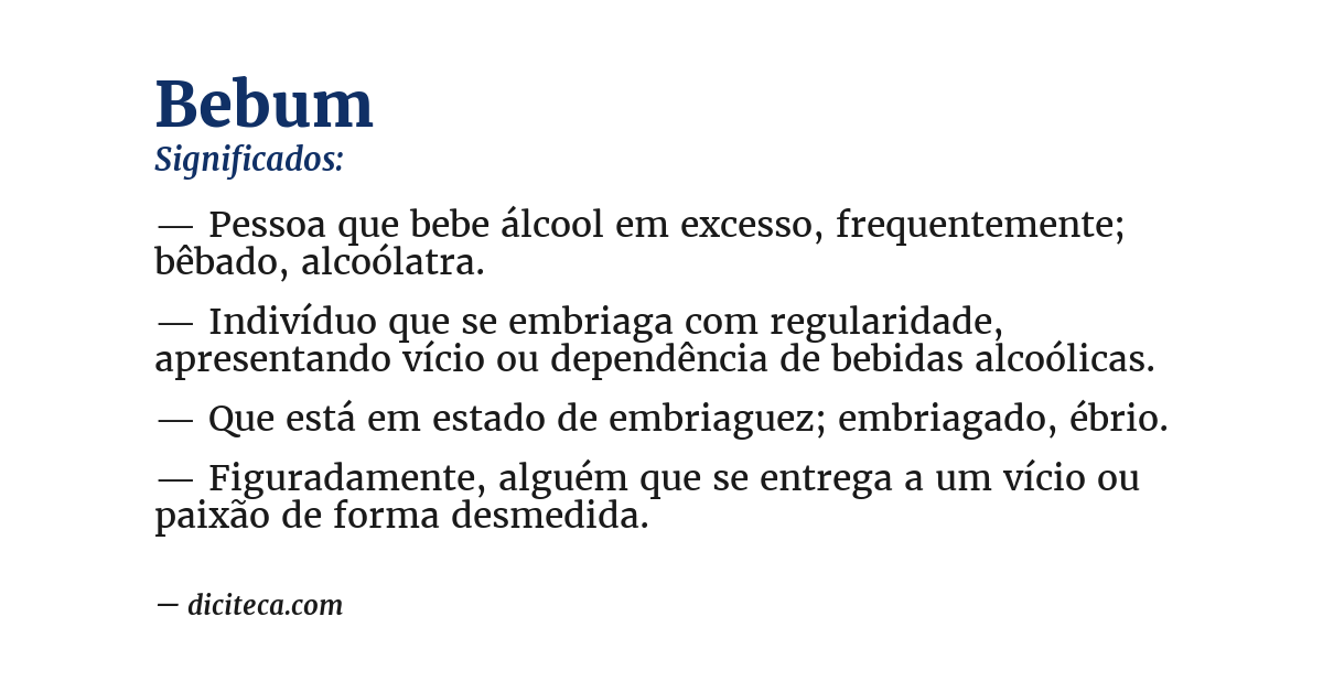 Significado de bebum