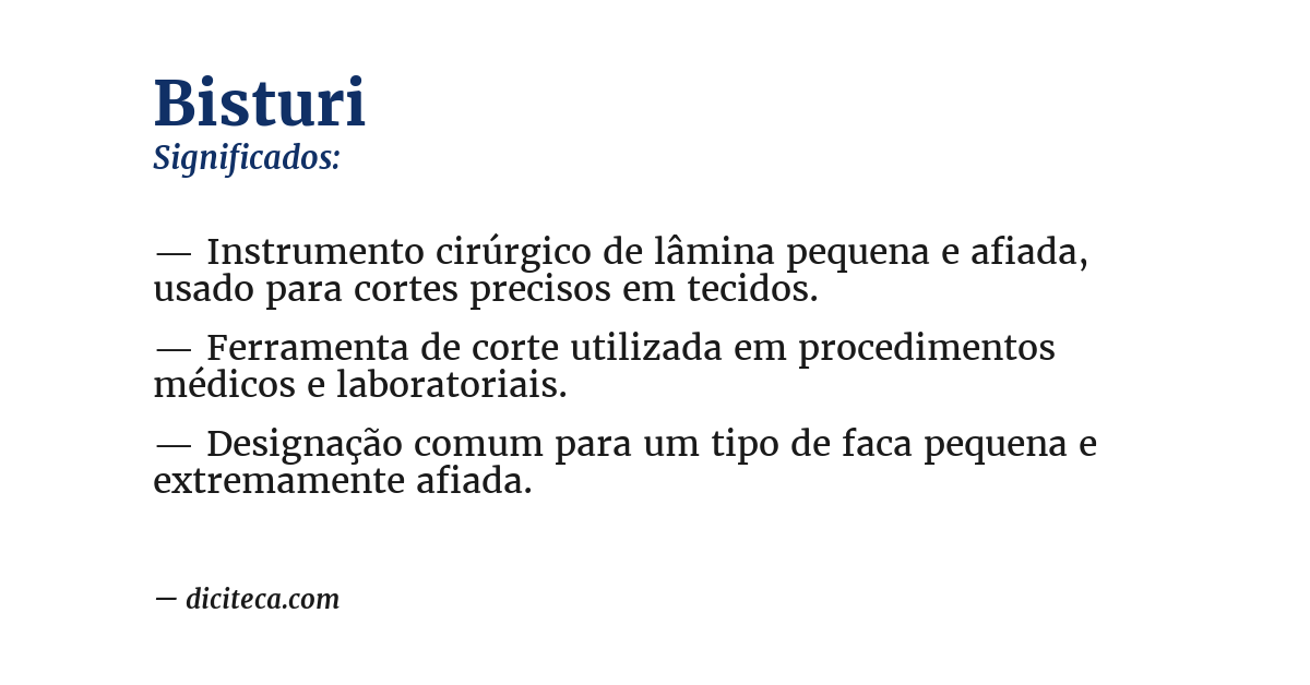 Significado de bisturi