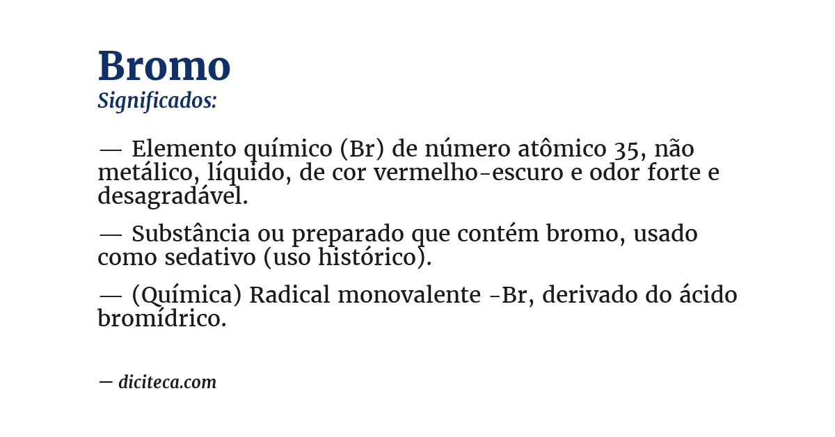 Significado de bromo