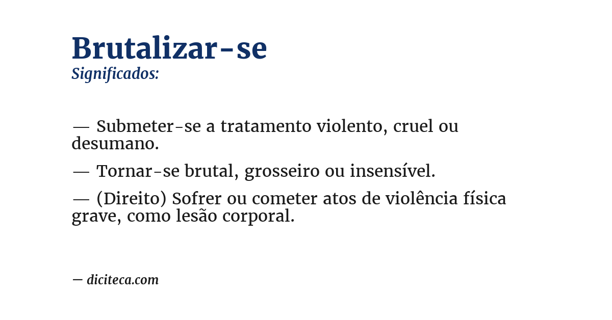 Significado de brutalizar-se
