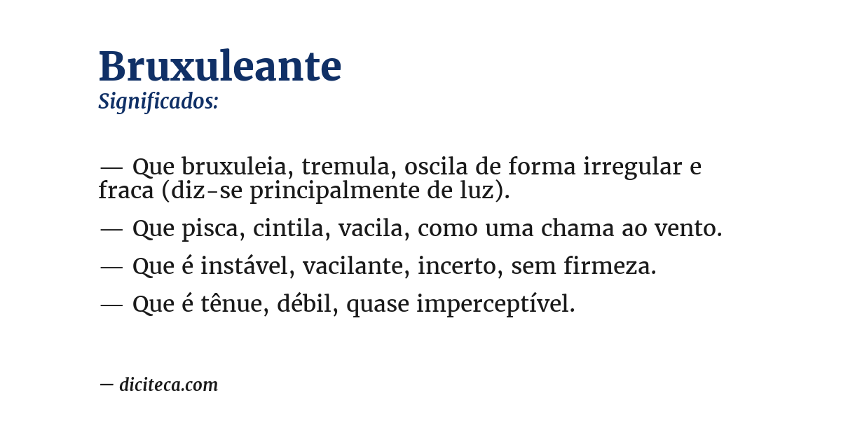 Significado de bruxuleante