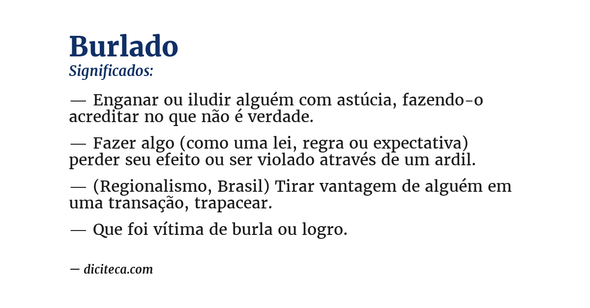Significado de burlado