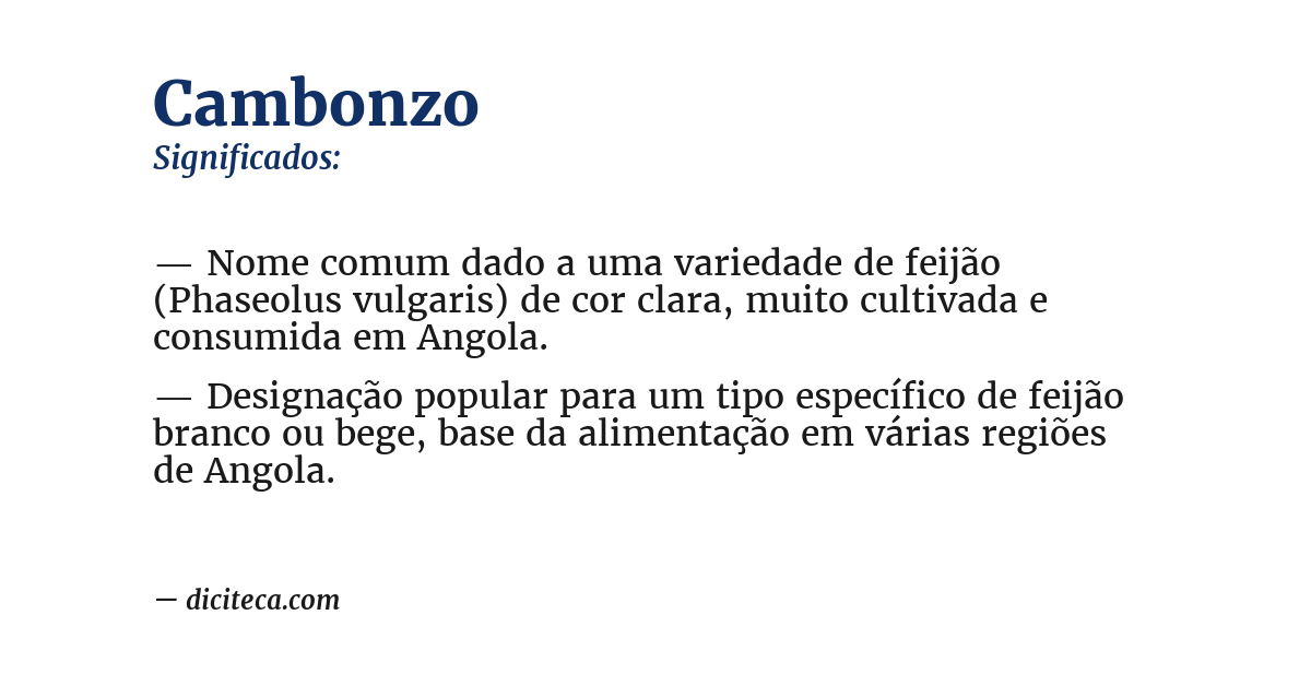 Significado de cambonzo