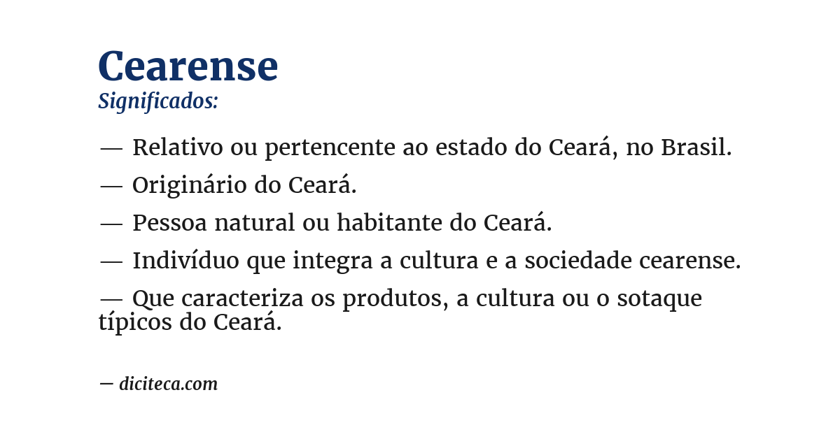 Significado de cearense