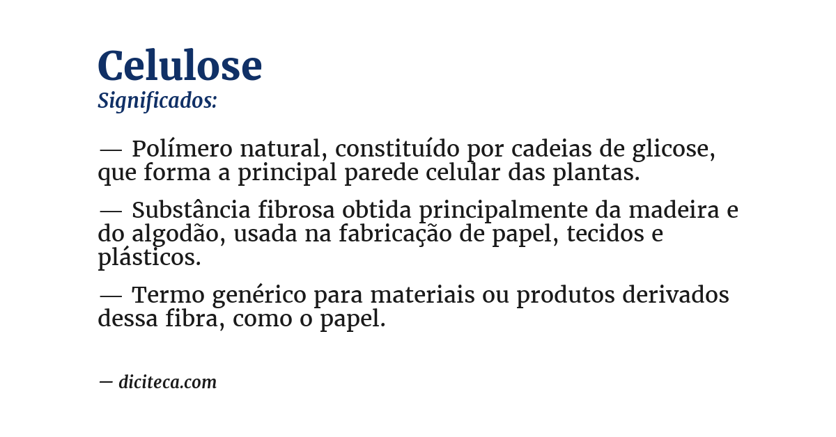 Significado de celulose