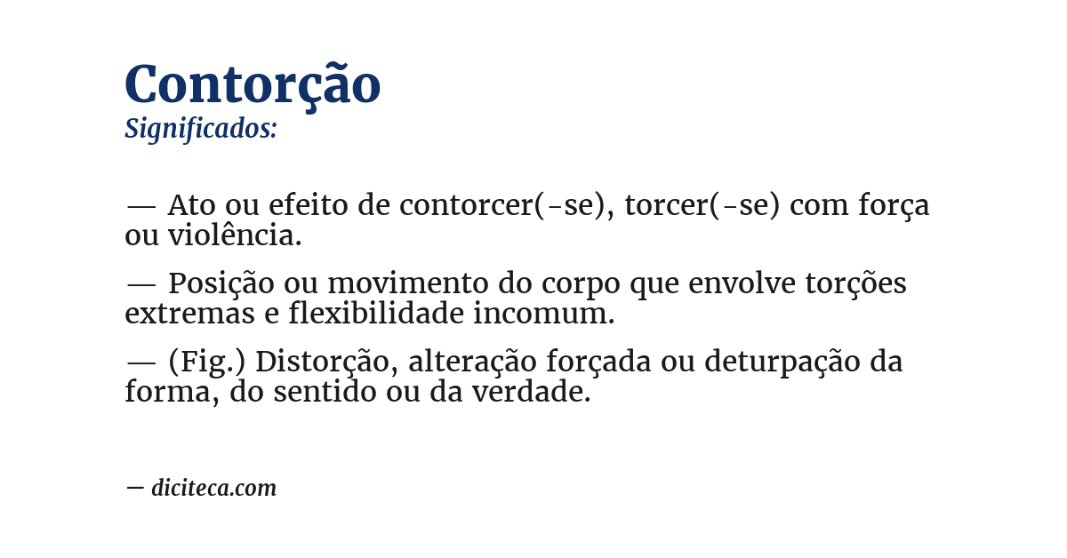Significado de contorção