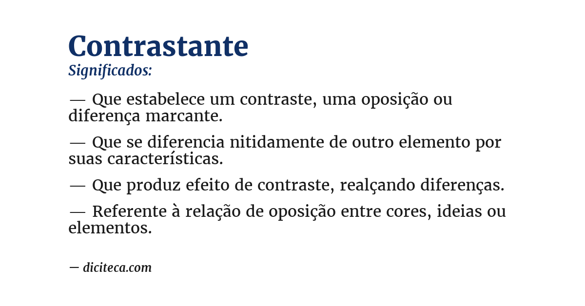 Significado de contrastante