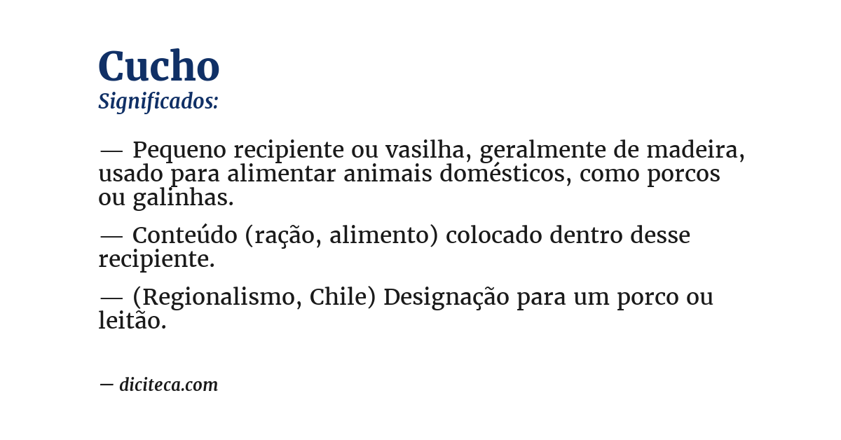 Significado de cucho