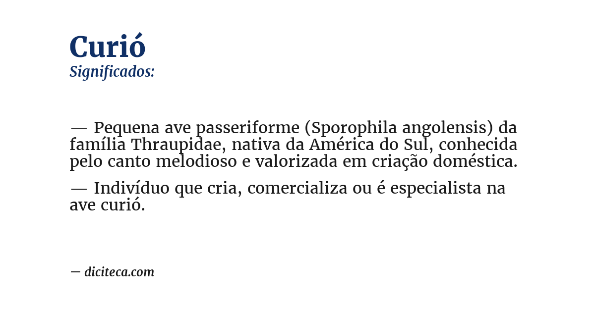 Significado de curió