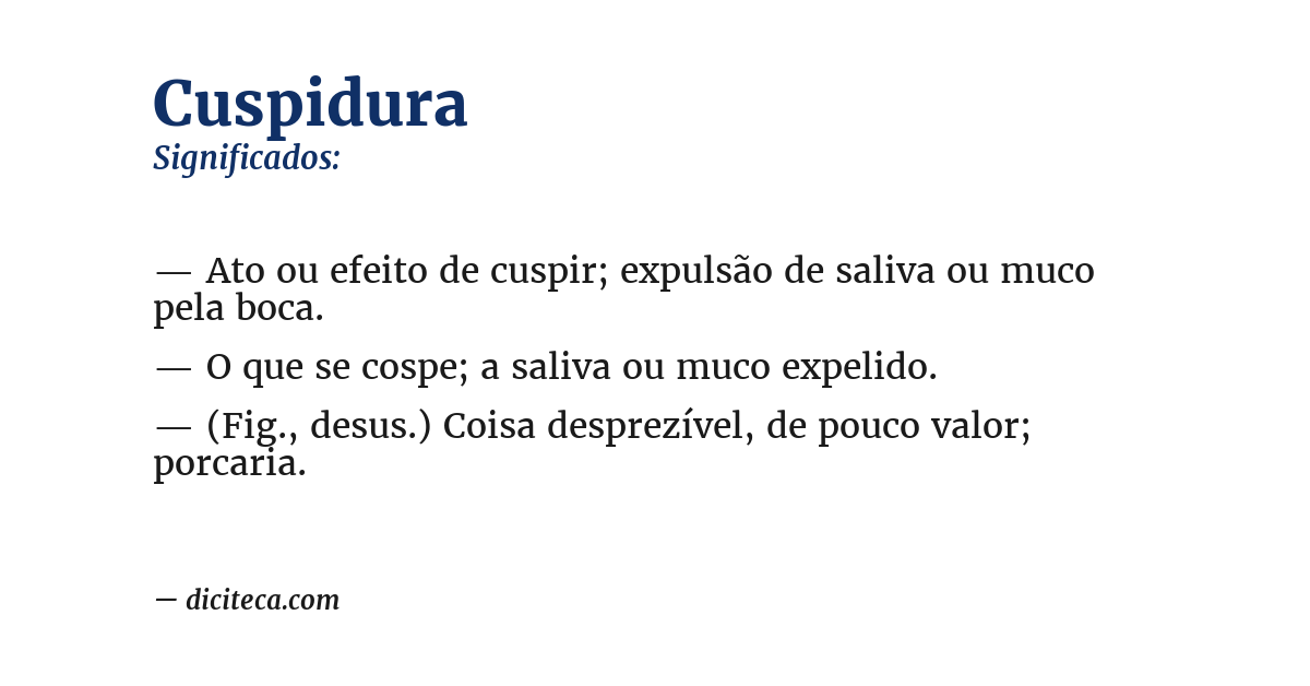 Significado de cuspidura