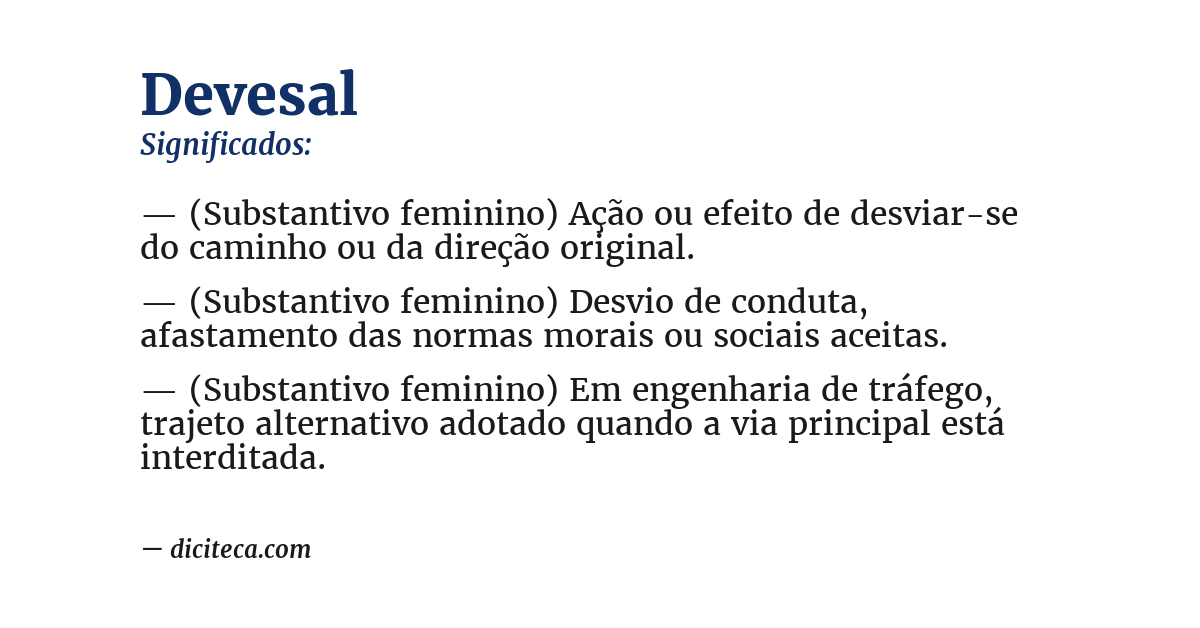 Significado de devesal