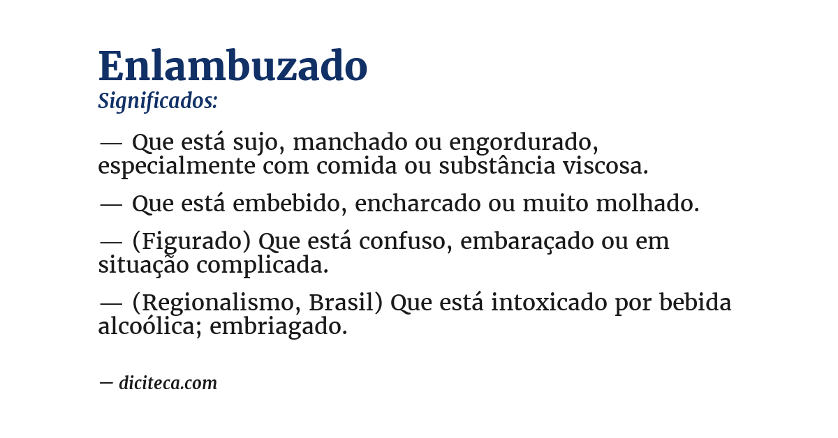 Significado de enlambuzado