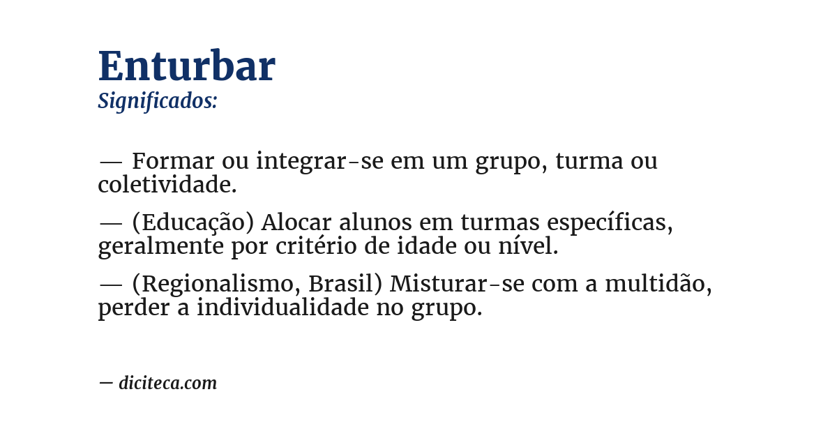 Significado de enturbar