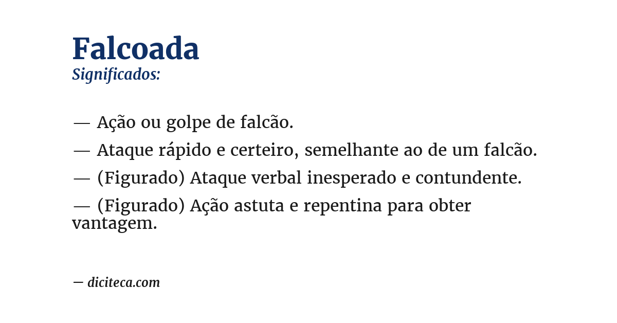 Significado de falcoada
