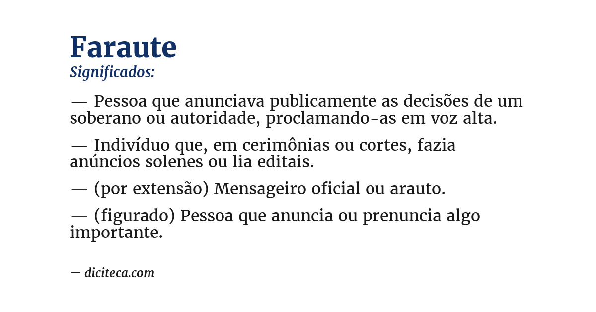 Significado de faraute