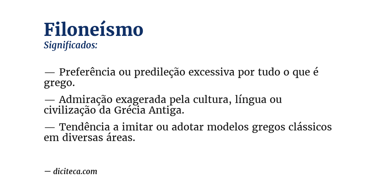 Significado de filoneísmo