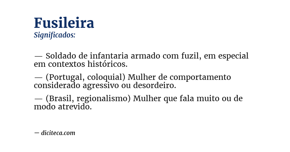 Significado de fusileira