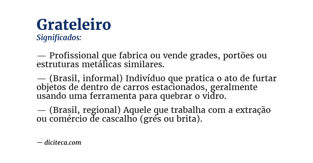 Significado de grateleiro