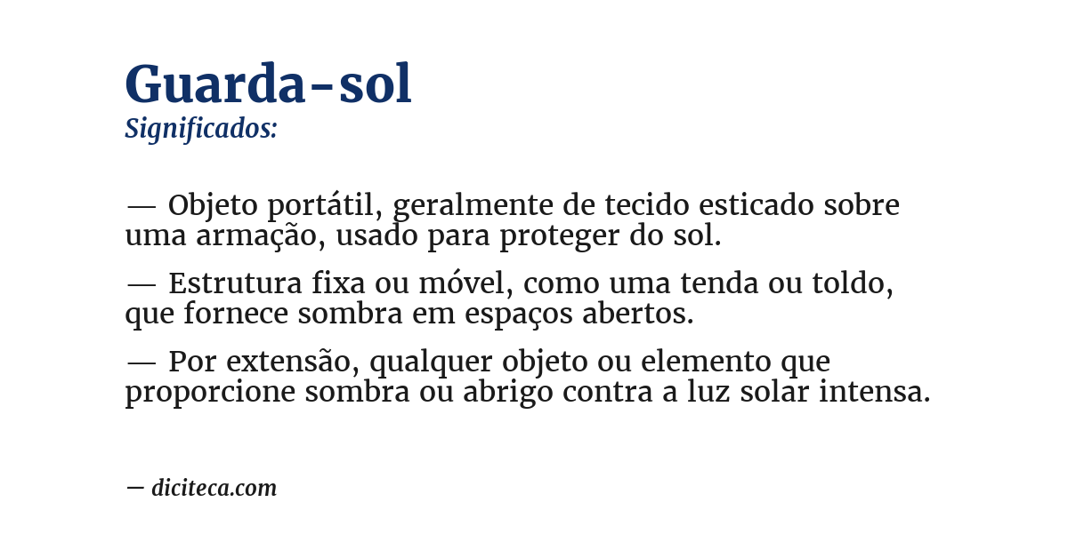 Significado de guarda-sol