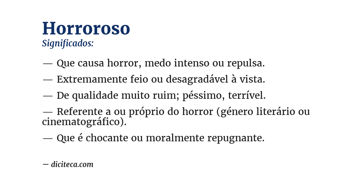 Significado de horroroso