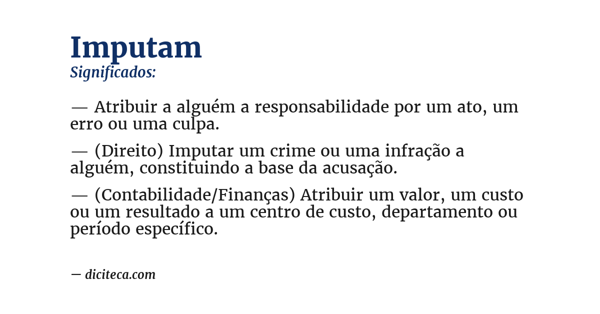 Significado de imputam