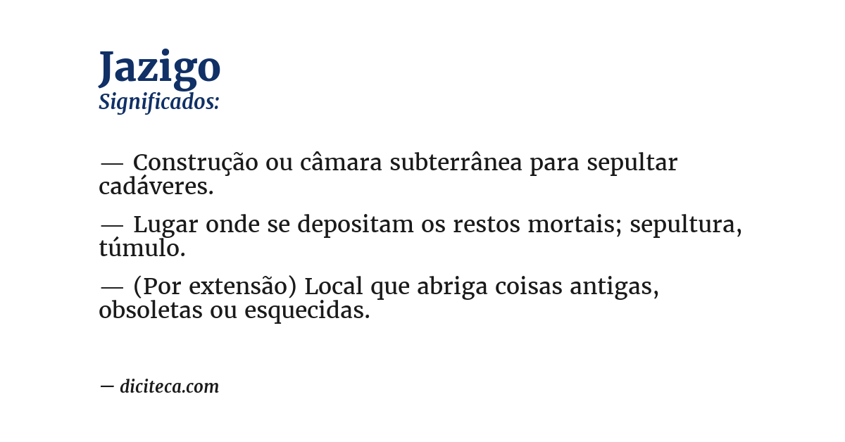 Significado de jazigo