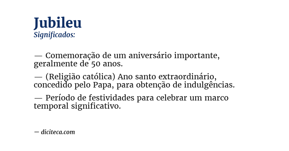 Significado de jubileu