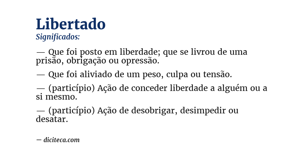 Significado de libertado