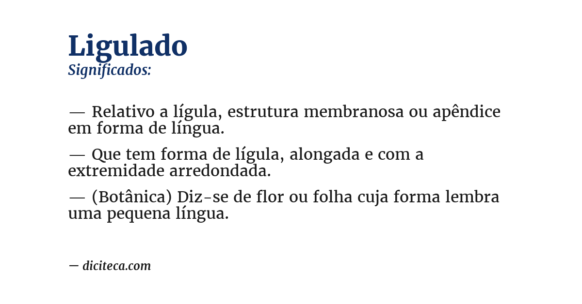 Significado de ligulado
