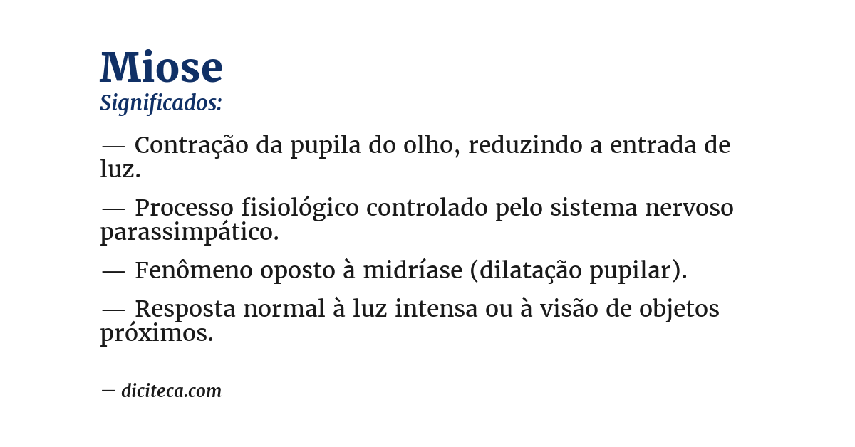 Significado de miose