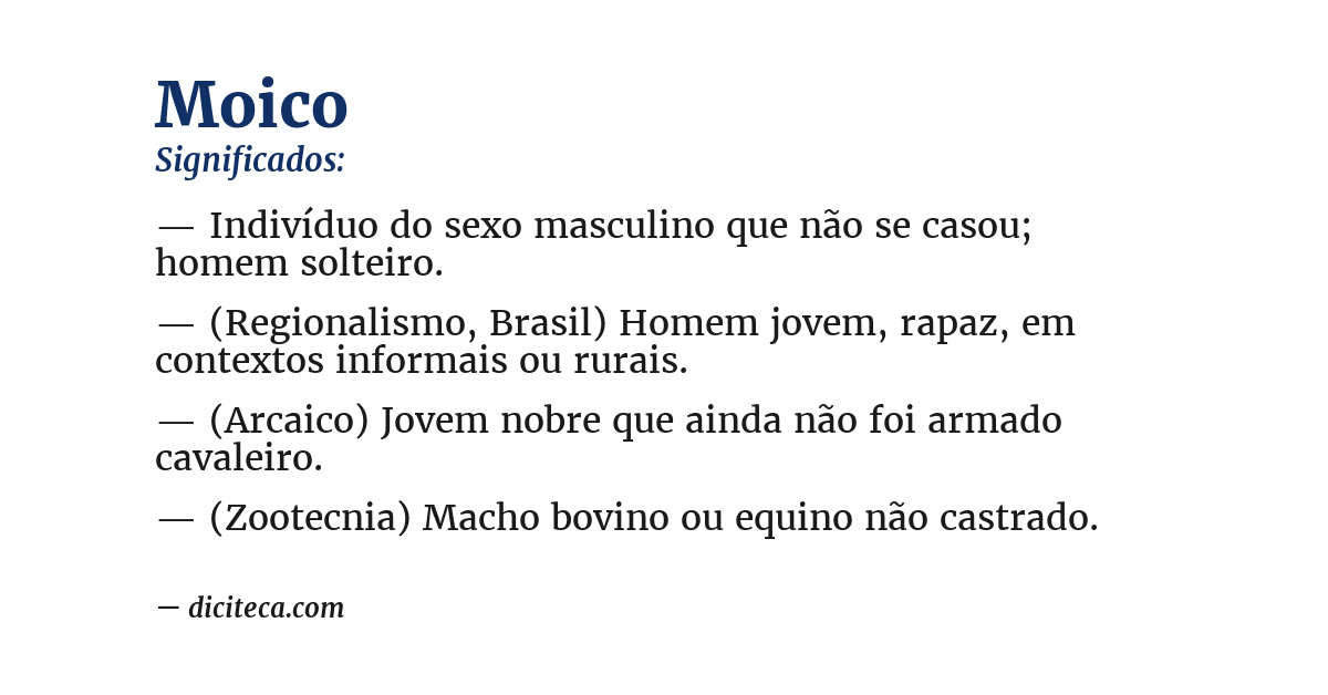 Significado de moico