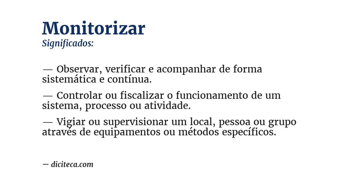 Significado de monitorizar