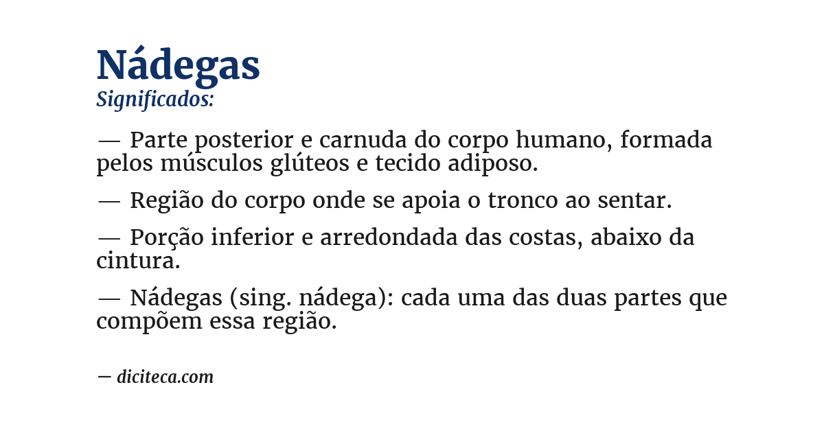 Significado de nádegas